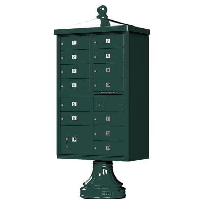 Decorative 13 Door Traditional Apartment Mailbox for Sale